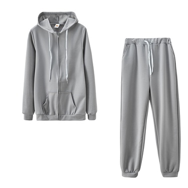 solid color hooded sweater pants sports suit—23