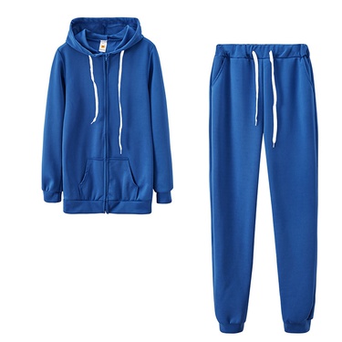 solid color hooded sweater pants sports suit—24