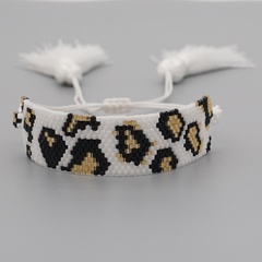 Nihaojewelry ethnic style leopard print Miyuki bead woven bracelet Wholesale jewelry