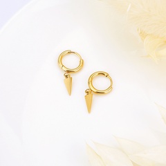 Nihaojewelry jewelry wholesale simple stainless steel long triangle earrings