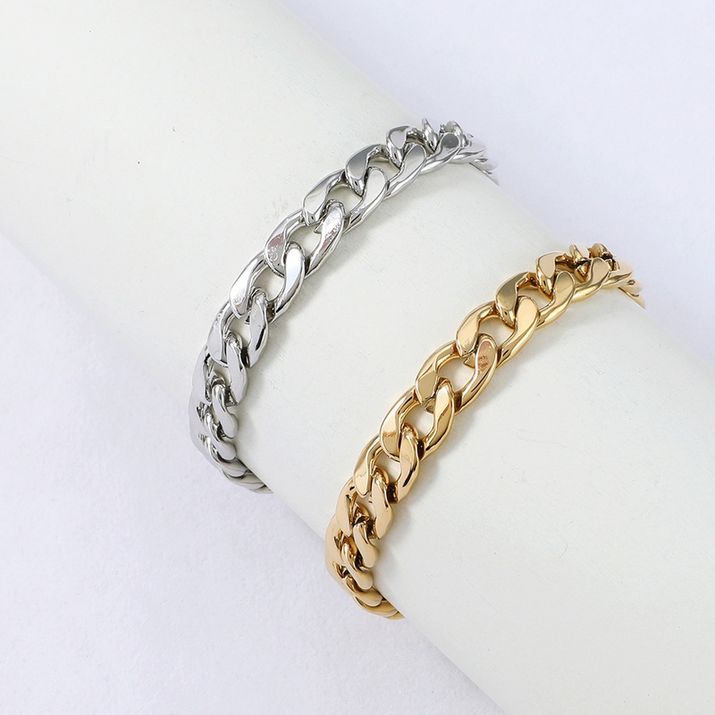 Nihaojewelry hiphop style stainless steel thick chain bracelet Wholesale jewelry