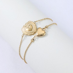 Nihaojewelry pendentif coeur de pêche bracelet en acier inoxydable bijoux en gros