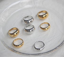 wholesale jewelry titanium steel circular arc ring Nihaojewelry