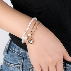 Nihaojewelry korean style multi-layer splicing pearl bracelet Wholesale jewelry