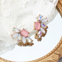 nihaojewelry fashion geometric acrylic rhinestone earrings wholesale jewelry