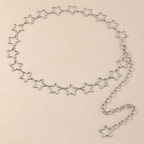 wholesale jewelry hollow star decoration thin waist chain Nihaojewelry NHAU378418's discount tags
