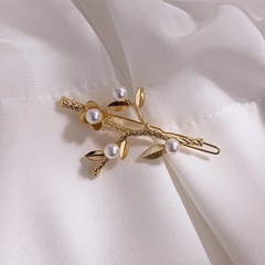 wholesale jewelry retro metal pearl vine branch hairpin Nihaojewelry