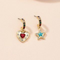 nihaojewelry simple fashion heart star earrings wholesale jewelry