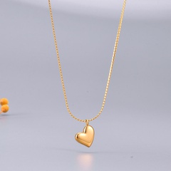 Großhandel Schmuck einfaches Herz Anhänger Titanstahl Halskette nihaojewelry