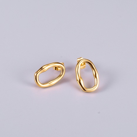 Nihaojewelry Jewelry Wholesale Three-dimensional Ring Titanium Steel Earrings's discount tags