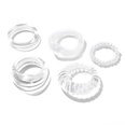 wholesale jewelry simple transparent acetate resin ring  5piece set Nihaojewelrypicture13
