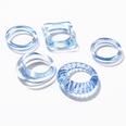 wholesale jewelry simple transparent acetate resin ring  5piece set Nihaojewelrypicture14