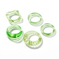 wholesale jewelry simple transparent acetate resin ring  5piece set Nihaojewelrypicture15