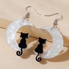 wholesale jewelry acrylic moon cat earrings Nihaojewelry
