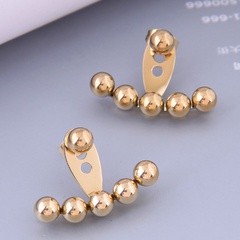 Wholesale Jewelry Glossy Ball Beads Titanium Steel Earrings Nihaojewelry