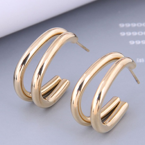 wholesale jewelry glossy geometric circle titanium steel earrings Nihaojewelry's discount tags