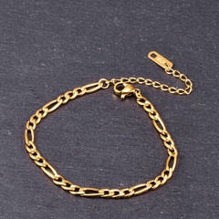 Nihaojewelry bracelet court en acier au titane simple en or 18 carats Bijoux en gros