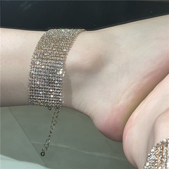 Nihaojewelry retro multi-layer full diamond wide anklet Wholesale Jewelry