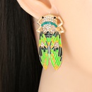 Nihaojewelry jewelry wholesale fashion color diamond insect earringspicture10