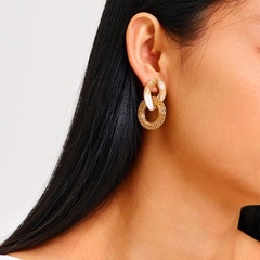 Nihaojewelry jewelry wholesale milk pattern twisted acrylic alloy earrings