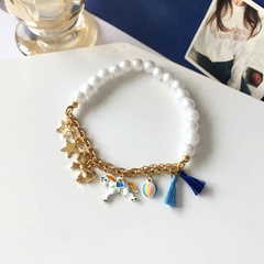 Nihaojewelry Unicorn Pearl Tassel Star Bow Bracelet Wholesale Jewelry