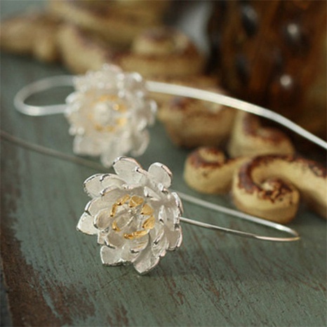 wholesale jewelry ethnic style handmade flower S925 earrings nihaojewelry's discount tags
