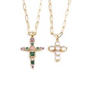 Nihaojewelry fashion zircon cross pendant necklace Wholesale Jewelrypicture28