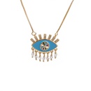 Nihaojewelry Fashion Zircon oil dripping Devils Eye Necklace Wholesale Jewelrypicture8