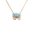 Nihaojewelry Fashion Zircon oil dripping Devils Eye Necklace Wholesale Jewelrypicture10