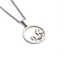 Nihaojewelry hiphop style stainless steel horse pendant necklace Wholesale Jewelry