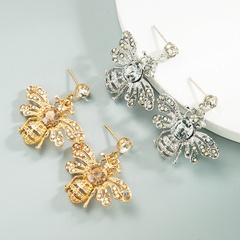 nihaojewelry Boucles d'oreilles abeille insectes cloutées de diamants coréens bijoux en gros