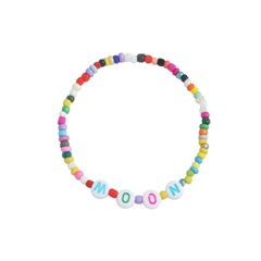 Nihaojewelry böhmischen Stil Farbe Perlen Brief Stretch Armband Großhandel Schmuck