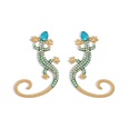 Nihaojewelry rtro gecko forme incrust de diamants boucles d39oreilles bijoux en grospicture17