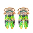 Nihaojewelry jewelry wholesale fashion color diamond insect earringspicture14