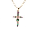 Nihaojewelry fashion zircon cross pendant necklace Wholesale Jewelrypicture43