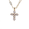Nihaojewelry fashion zircon cross pendant necklace Wholesale Jewelrypicture44
