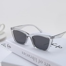Vente en gros lunettes de soleil  monture carre en caille de tortue grise transparente simple nihaojewelrypicture11