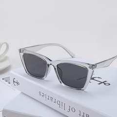 Vente en gros lunettes de soleil à monture carrée en écaille de tortue grise transparente simple nihaojewelry