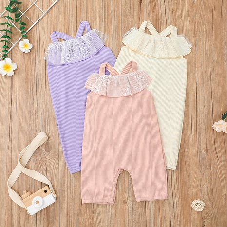 wholesale cute baby solid color one-piece romper Wholesale Jewelry's discount tags