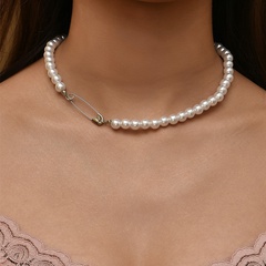 Nihaojewelry bijoux en gros chaîne de clavicule courte broche perle coréenne