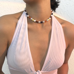 wholesale jewelry bohemia colorful beads geometric necklace Nihaojewelry