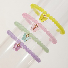 vente en gros bijoux pendentifs papillon pour enfants ensemble de bracelets en plastique Nihaojewelry