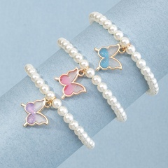 vente en gros bijoux simple bracelet papillon perle pour enfants ensemble de trois pièces Nihaojewelry