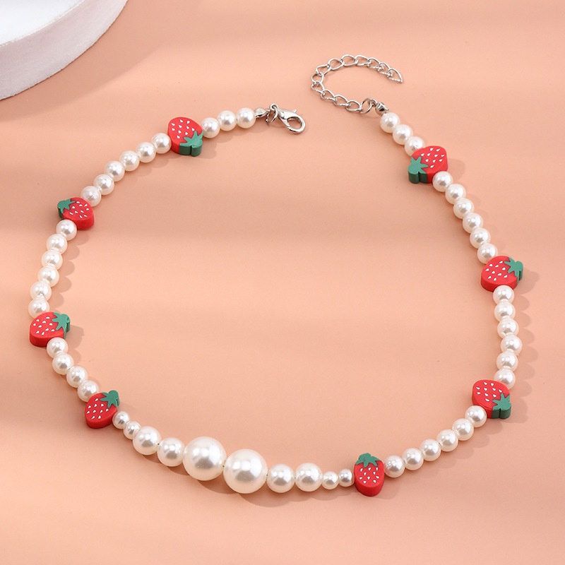 vente en gros bijoux poterie douce fleur perle collier pour enfants Nihaojewelry