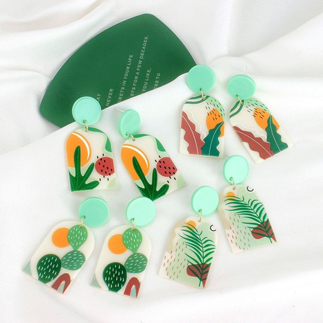 wholesale jewelry mint green acrylic earrings Nihaojewelry's discount tags