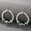 Nihaojewelry bijoux en gros simples perles de perles boucles d39oreilles grand cerclepicture10
