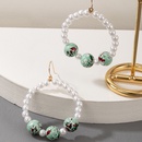 Nihaojewelry bijoux en gros simples perles de perles boucles d39oreilles grand cerclepicture11