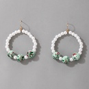 Nihaojewelry bijoux en gros simples perles de perles boucles d39oreilles grand cerclepicture12