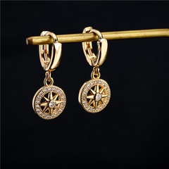 wholesale jewelry hollow star pendant copper earrings Nihaojewelry