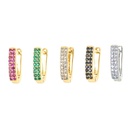 Nihaojewelry bijoux en gros boucles d39oreilles gomtriques  deux ranges de zircons de couleur microincrustepicture7